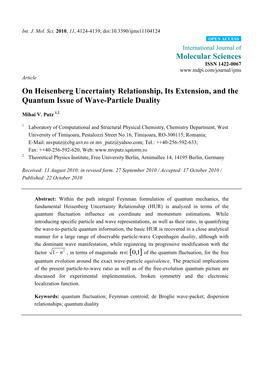 On Heisenberg Uncertainty Relationship, Its Extension, and the Quantum Issue of Wave-Particle Duality