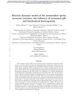 Discrete Dynamic Model of the Mammalian Sperm Acrosome Reaction