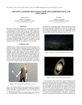 Creating a Sonified Spacecraft Game Using Happybrackets and Stellarium