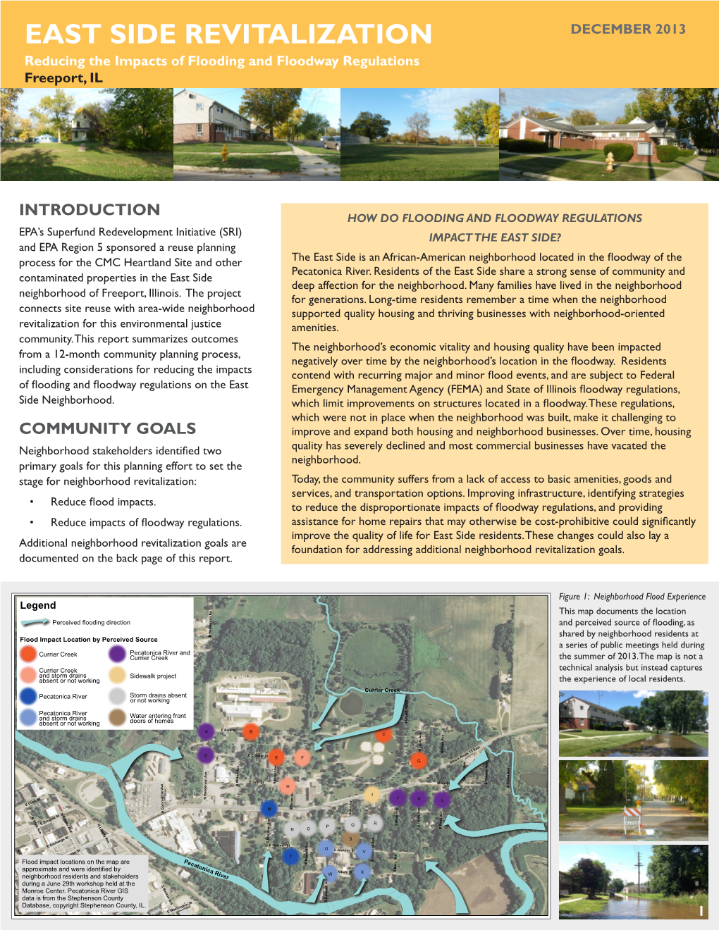 EAST SIDE REVITALIZATION Reducing the Impacts of Flooding and Floodway Regulations Freeport, IL