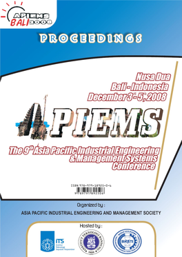 Asia Pasific Industrial Engineering & Management Systems Conference