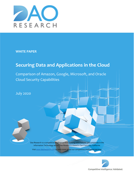 Dao Research: Securing Data and Applications in the Cloud