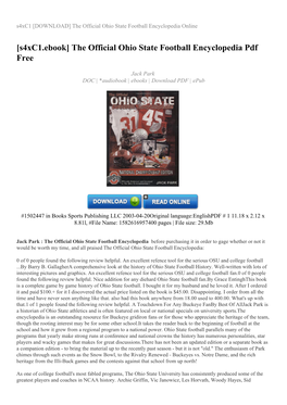 The Official Ohio State Football Encyclopedia Online