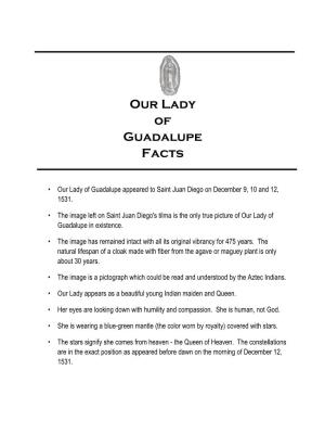 Our Lady of Guadalupe Facts