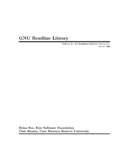 GNU Readline Library