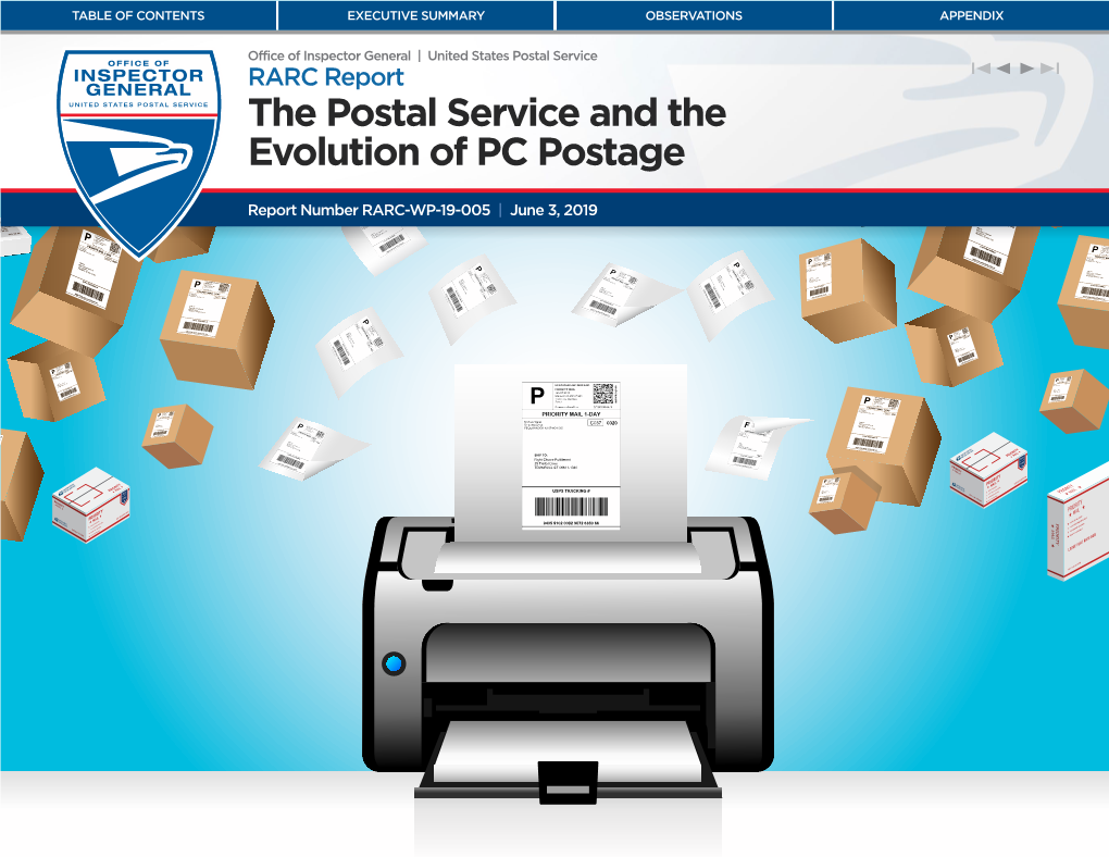 The Postal Service and the Evolution of PC Postage. Report Number