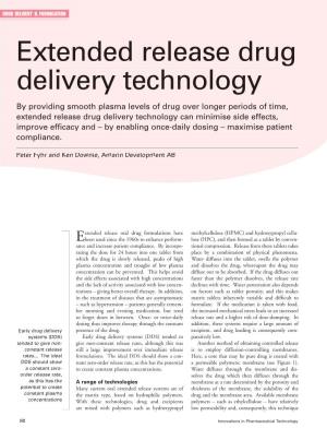 Extended Release Drug Delivery Technology