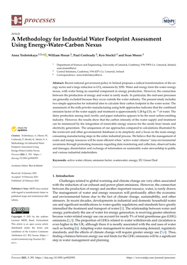 A Methodology for Industrial Water Footprint Assessment Using Energy-Water-Carbon Nexus