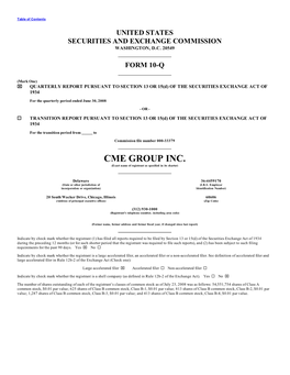 CME GROUP INC. (Exact Name of Registrant As Specified in Its Charter)