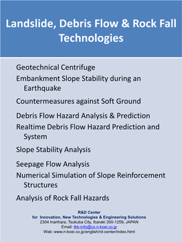Landslide, Debris Flow & Rock Fall Technologies