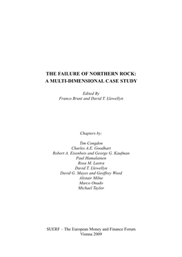The Failure of Northern Rock: a Multi-Dimensional Case Study