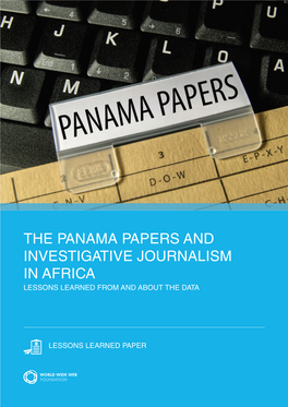 The Panama Papers and Investigative Journalism in Africa Lessons Learned from and About the Data