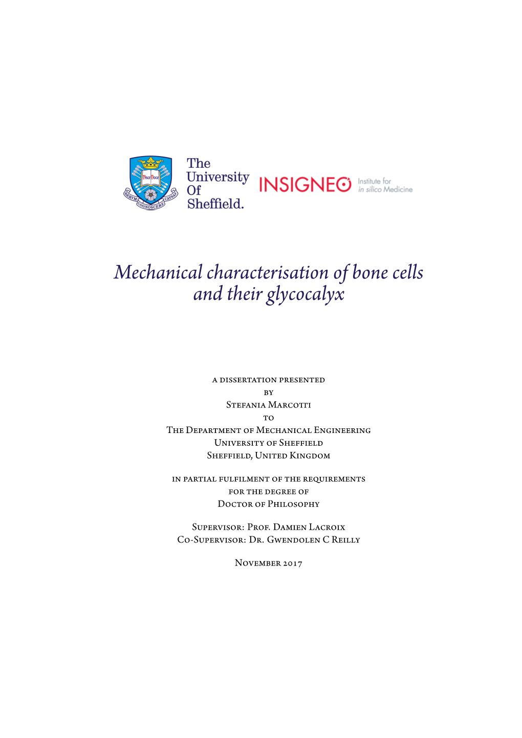 Mechanical Characterisation of Bone Cells and Their Glycocalyx