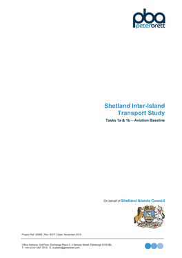Aviation Baseline Report Shetland Inter-Island Transport Study