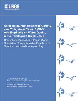 Water Resources of Monroe County, New York, Water Years 1994-96, with Emphasis on Water Quality in the Irondequoit Creek Basin