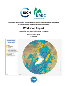 Areas of Ecological and Biological Significance Or Vulnerability in the Arctic Marine Environment Workshop Report Prepared by Lisa Speer and Thomas L