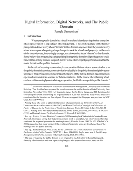 Focus Papers: Duke Conference on the Public Domain