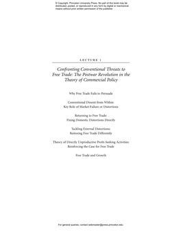 Confronting Conventional Threats to Free Trade: the Postwar Revolution in the Theory of Commercial Policy