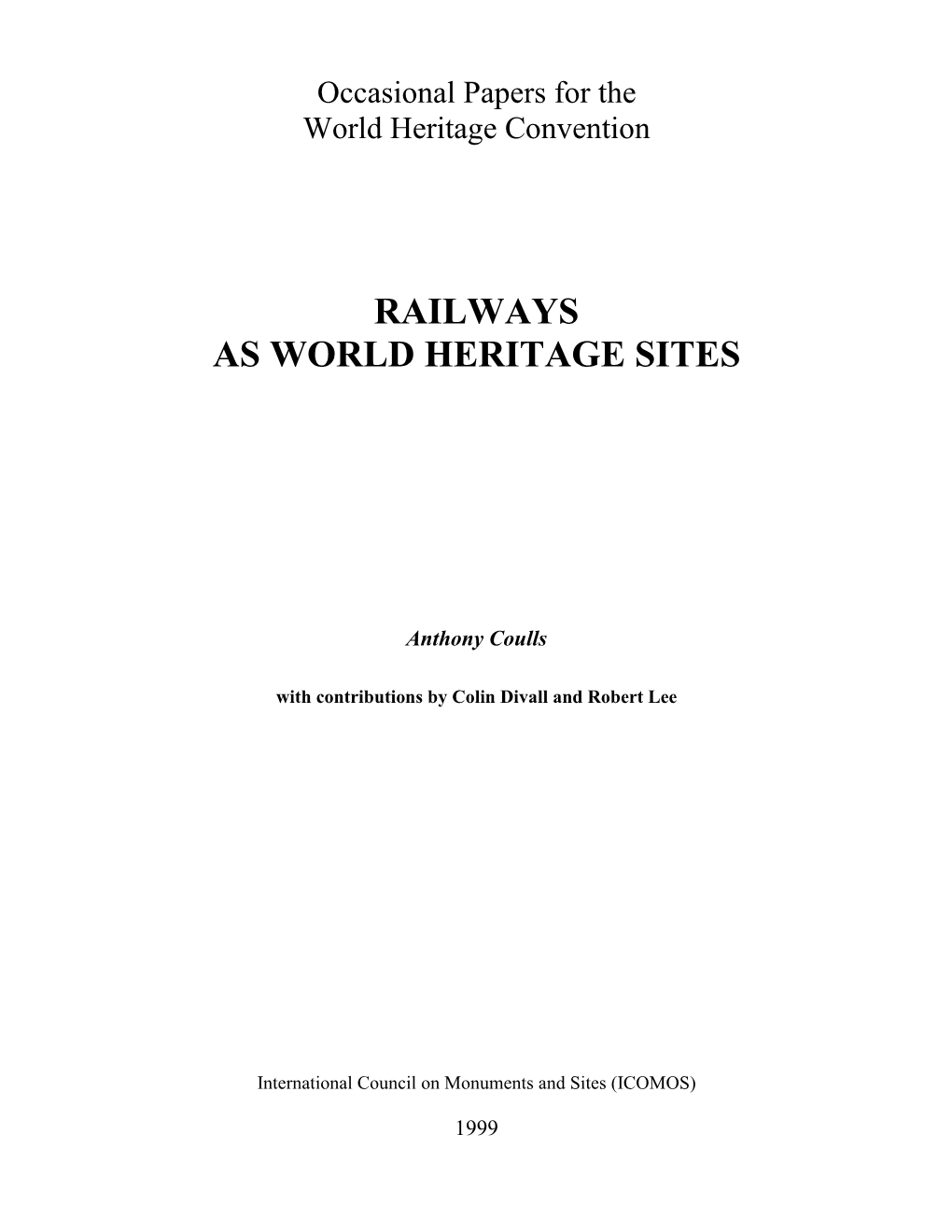 Railways As World Heritage Sites