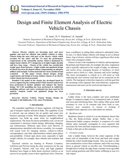 Design and Finite Element Analysis of Electric Vehicle Chassis