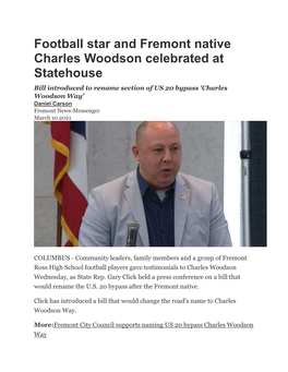 Football Star and Fremont Native Charles Woodson Celebrated At