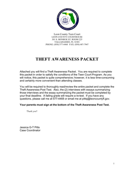 Theft Awareness Packet