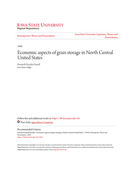 Economic Aspects of Grain Storage in North Central United States Kenneth Royden Farrell Iowa State College