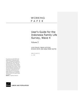 User's Guide for the Indonesia Family Life Survey, Wave 4