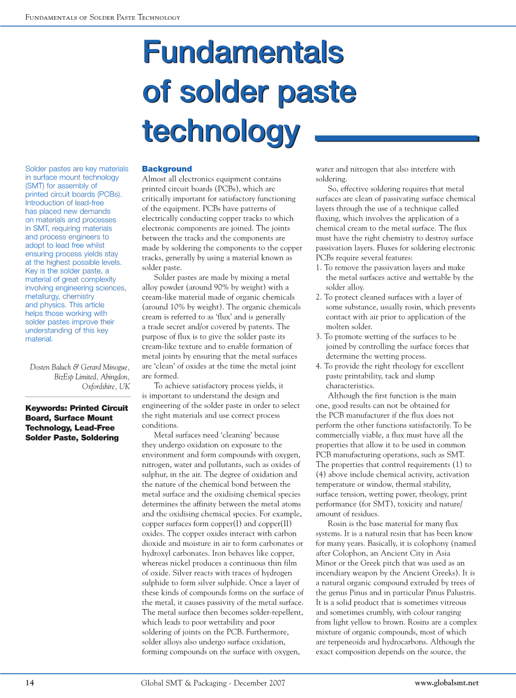 Fundamentals of Solder Paste Technology Fundamentalsfundamentals Ofof Soldersolder Pastepaste Technologytechnology