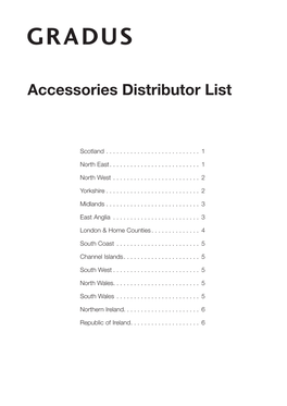 Accessories Distributor List