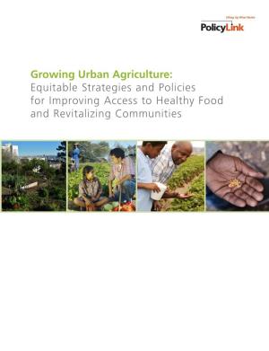 Growing Urban Agriculture