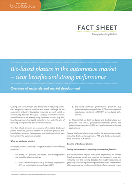 FACT SHEET European Bioplastics