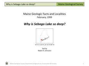 Geologic Site of the Month: Why Is Sebago Lake So Deep?