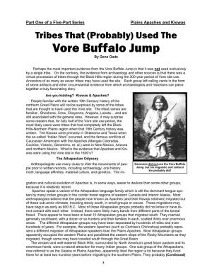 Kiowa-Apache Stayed Together for Generations Even Have Basal Notches