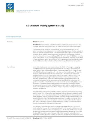 EU Emissions Trading System (EU ETS)