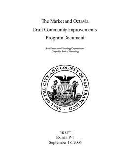 The Market and Octavia Draft Community Improvements Program Document