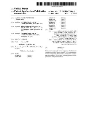 (12) Patent Application Publication (10) Pub. No.: US 2014/0073604 A1 Bourdelais Et Al