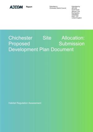 Chichester Site Allocation Proposed Submission Development Plan Document