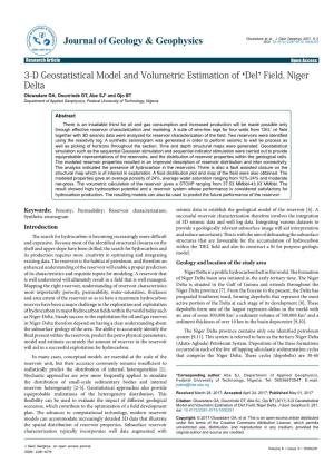 3-D Geostatistical Model and Volumetric Estimation of 'Del' Field