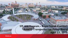 AAMPO Transportation Policy Board April 23, 2018 Presentation Summary