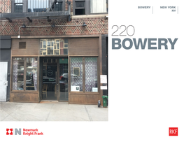 Bowery New York Ny 220 Bowery Space Details
