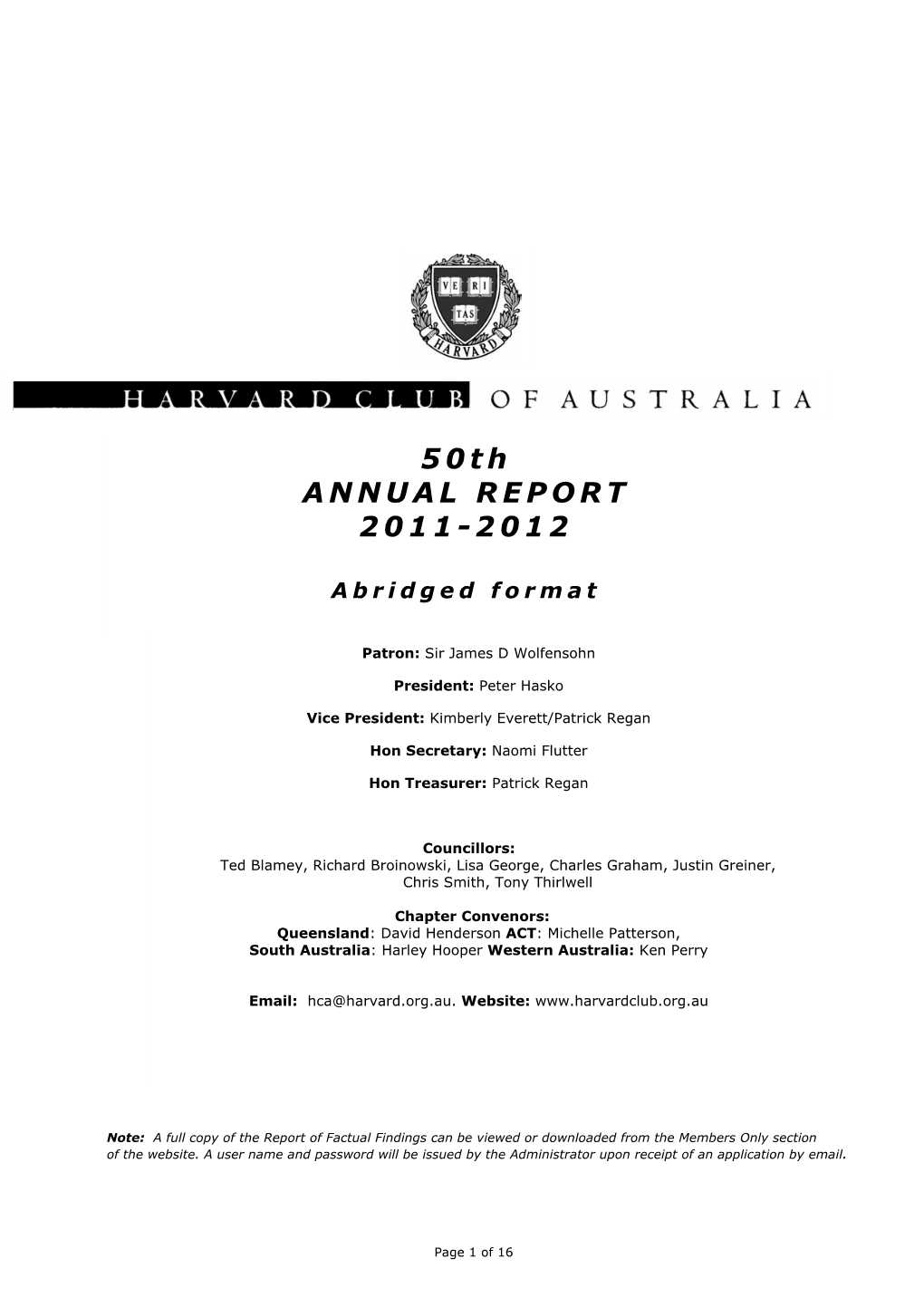 50Th ANNUAL REPORT 2011-2012