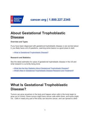 Gestational Trophoblastic Disease?
