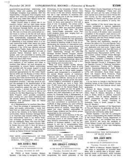 CONGRESSIONAL RECORD— Extensions of Remarks E1509 HON