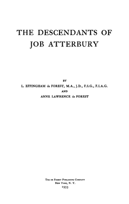 The Descendants of Job Atterbury