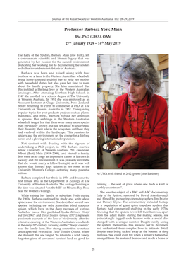 Obituary: Barbara York Main