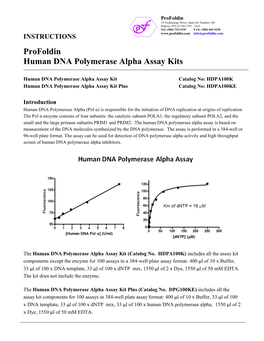 Profoldin Human DNA Polymerase Alpha Assay Kits