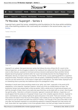 TV Review: Supergirl – Series 1 | Nouse