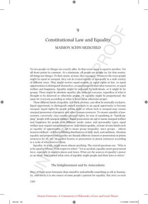 Constitutional Law and Equality 9