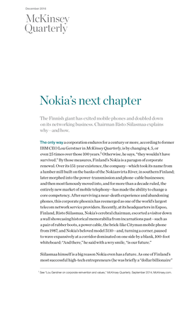 Nokia's Next Chapter